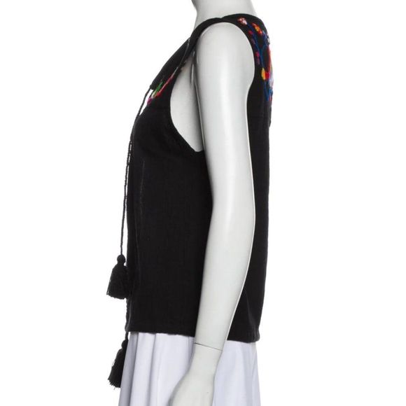 SENSI STUDIO top blouse tassels embroidered colorful size small - Picture 12 of 13